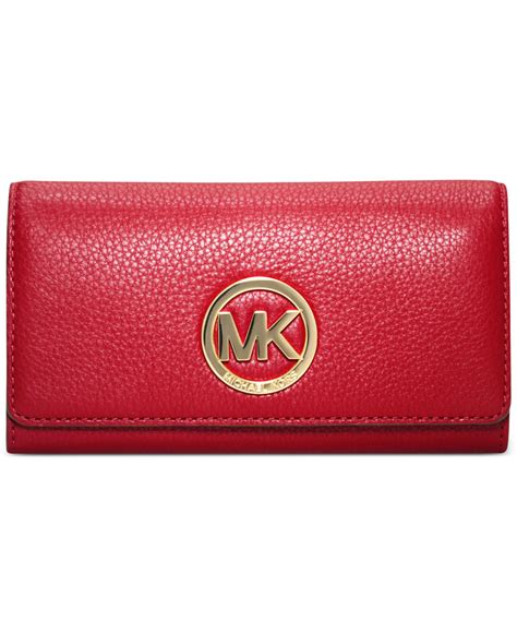 images of michael kors florence red billfold wallet for sale|Michael Kors Florence Large Leather Billfold Wallet (Luggage).